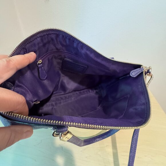 Coach Kelsey Pebbled Leather Satchel | Purple Violet | Crossbody Option 💜 - Picture 9 of 15